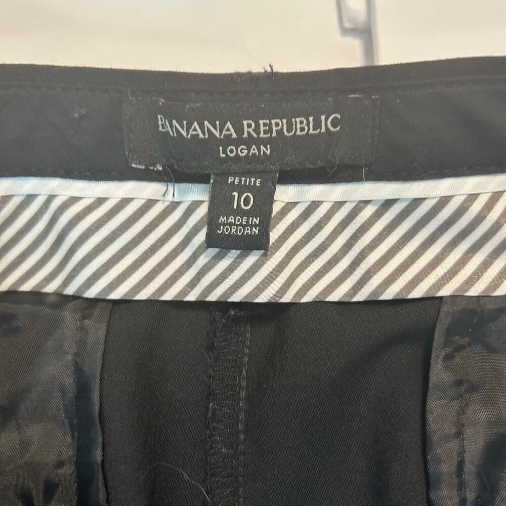 Banana Republic Wool blend Logan Work Pants in Black. Side pockets. Women 10P - Picture 4 of 8